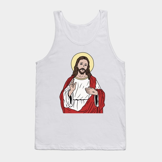 Jesus Tank Top by valentinahramov